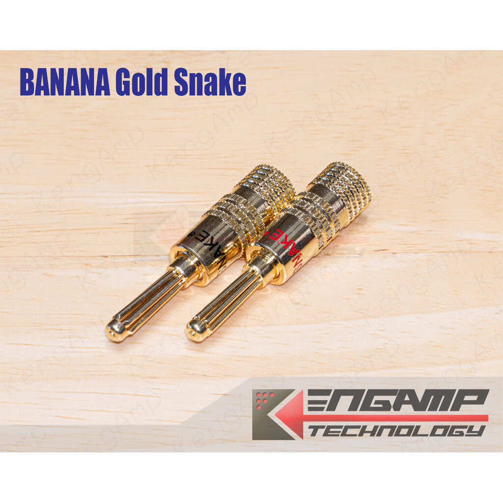 (1คู่) [PJ] ปลั๊ก Banana Gold Snake