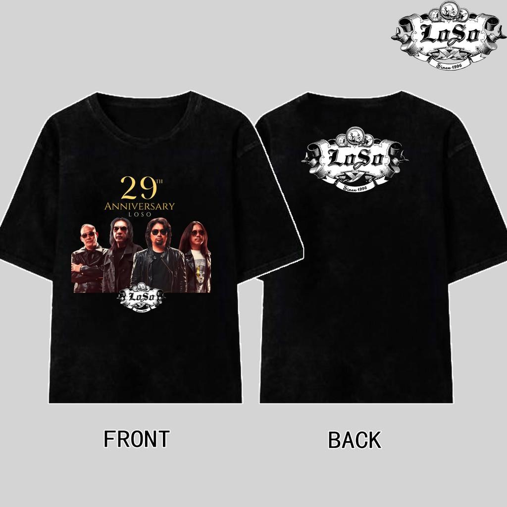 พร้อมส่ง SEK LOSO ROCK BAND THAILAND 29th Anniversary Loso นักร้องวงร็อกไทยสไตล์วินเทจแขนสั้นเสื้อยื