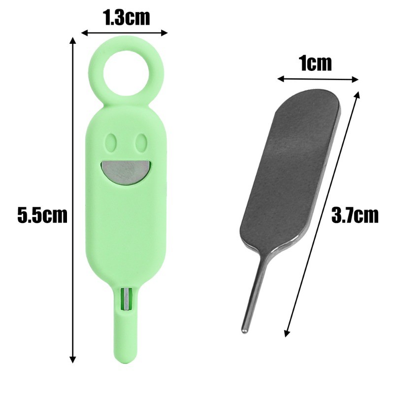 1/3/5 ชิ้น Anti-Lost ซิมการ์ด Eject Pin เข็มพร้อมฝาครอบซิลิโคน Universal โทรศัพท์มือถือเหล็ก Ejector Pin ซิมการ์ดถาดเปิด - รูปที่ 7