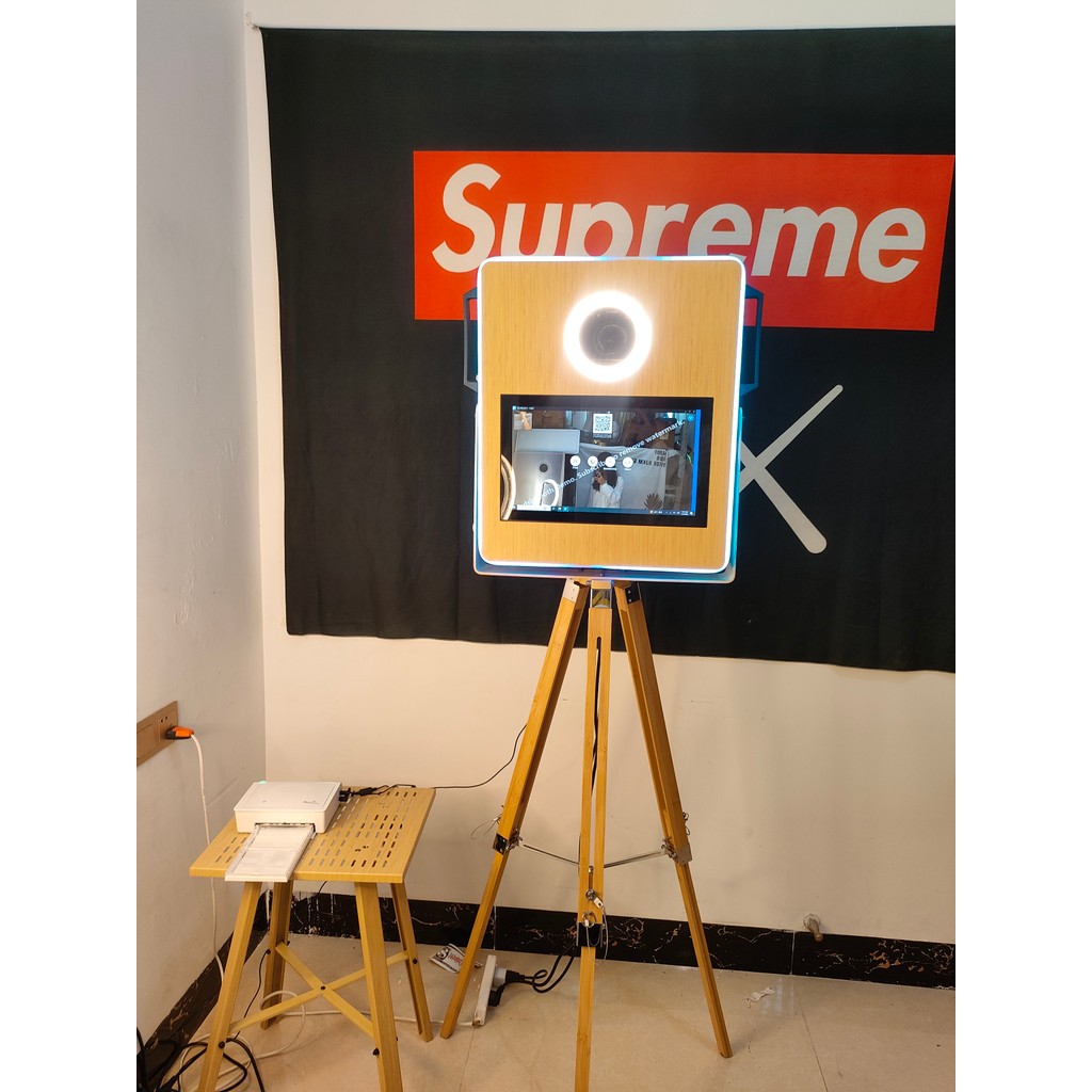 RCM156T ออกแบบใหม่ Photobooth ไม้แต่งงาน Vine Photo Booth ราคา Retro ไม้ Photo Booth เครื่องเครื่องพ