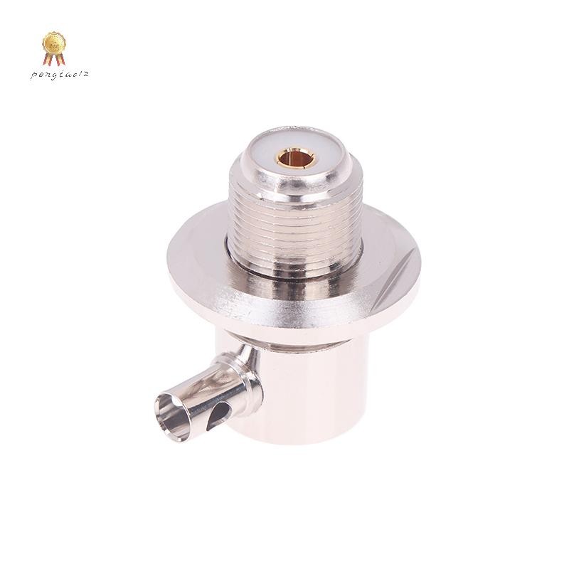 Pengatao12 1pcs Connector UHF SO239 แจ็คหญิง Nut Bulkhead Crimp RG58 RG142 LMR195 มุมขวา RF Coaxial Wire Terminals ใหม่