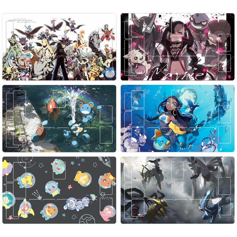 PTCG Pokemon เฉพาะเกมการ์ด Mat Battle Marnie Nessa Arceus Eevee Rayquaza ของขวัญของเล่นอะนิเมะตาราง 60x35x0.2 ซม.