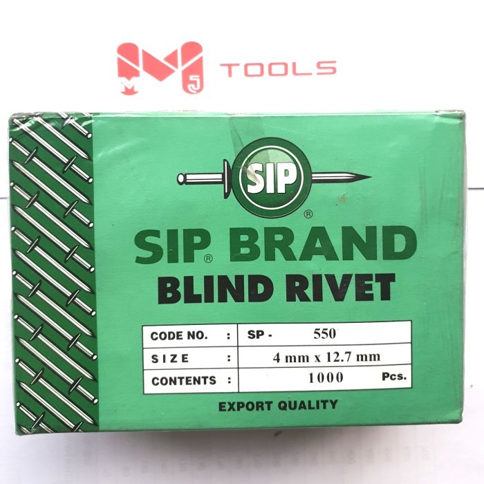 SIP 550 เล็บหมุดย้ํา (4 ชิ้น1.37 มม.) - SIP 550 หมุดย้ําตาบอด (4 ชิ้น 12.7 มม.)