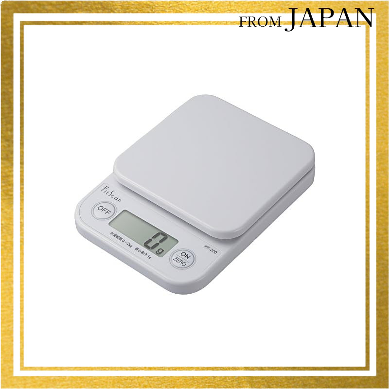 Tanita Cooking Scale, measures up to 2kg with 1g increments, White, KF-200 WH, Kitchen Scale, Digita