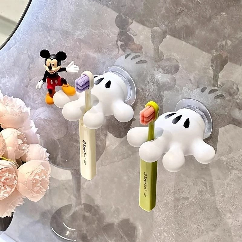 ชั้นวางแปรงสีฟัน แบบแขวน ลายการ์ตูนมิกกี้เมาส์ ปาล์ม สําหรับตกแต่งบ้าน