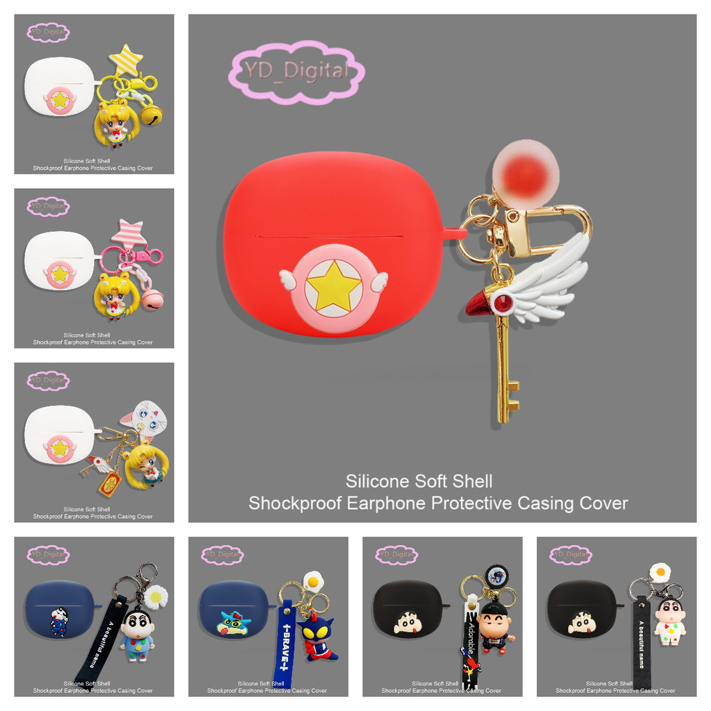 for 1More S20/S20  pro Cover Cartoon Dinosaur Silicone Headphone Protective Cover Shockproof Washabl