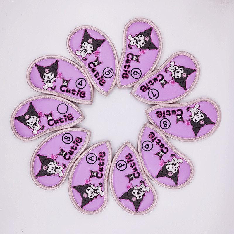 Little Devil Golf Club Cover Iron Cover 10pcs กันน้ํา PU Club Head ฝาครอบป้องกัน GT5542 K7SD