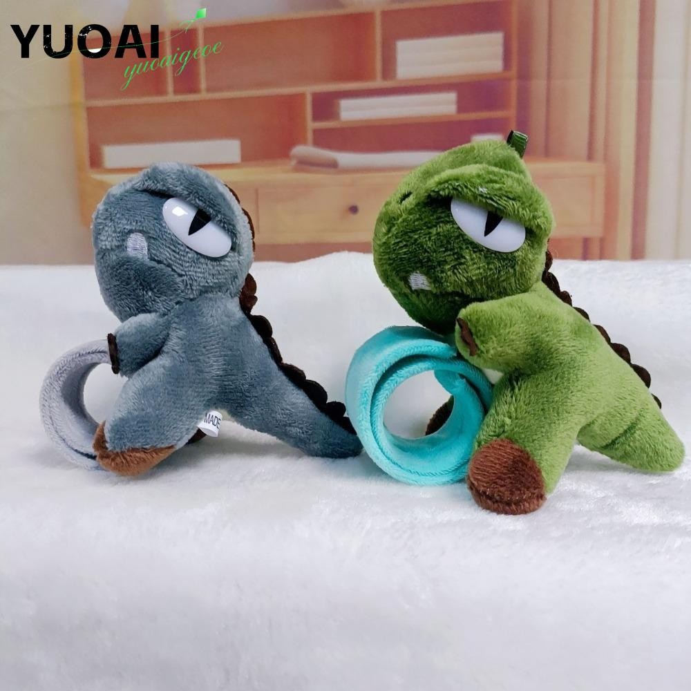 YUOAI สายรัดข้อมือตุ๊กตา, Kawaii ไดโนเสาร์ตุ๊กตาตุ๊กตา Slap สร้อยข้อมือ,การ์ตูนสัตว์ Interactive ของเล่นจักรยานตกแต่งบ้าน