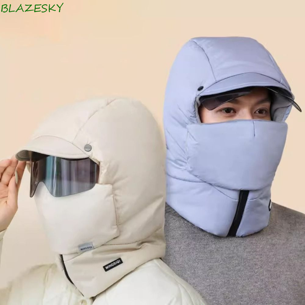 Blazesky หมวกฤดูหนาวที่อบอุ่น, กันลมเย็นหลักฐานหมวก Earmuff, สบายฤดูหนาวที่อบอุ่นป้องกันคอหน้ากากสกีขี่จักรยาน