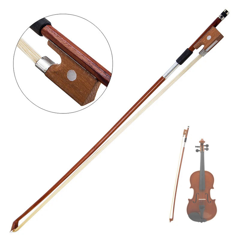 4/4 Violin Bow Horsehair Wood Stick Plastic Handle Fiddle Bow Professional Violin Accessories Instru