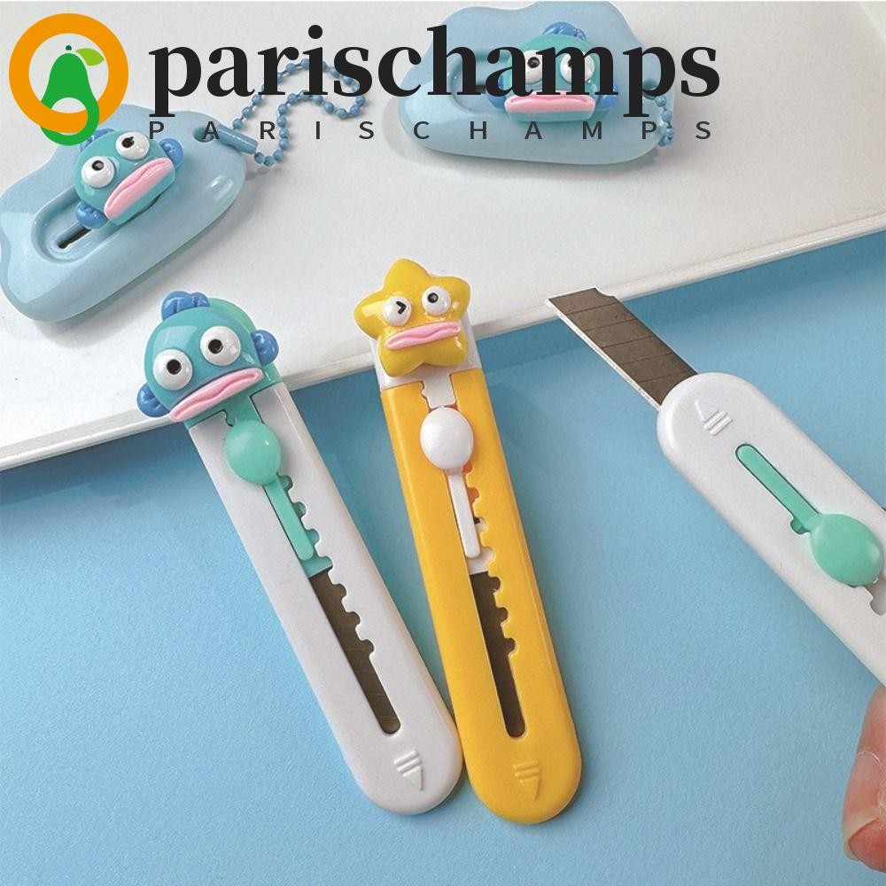 Parischamps เครื่องตัดกระดาษ Clownfish, เครื่องตัดกล่องแบบพับเก็บได้ปลาตลก, เครื่องตัดยูทิลิตี้น่ารักมินิน่ารักกระเป๋าห่อเครื่องมือสํานักงาน