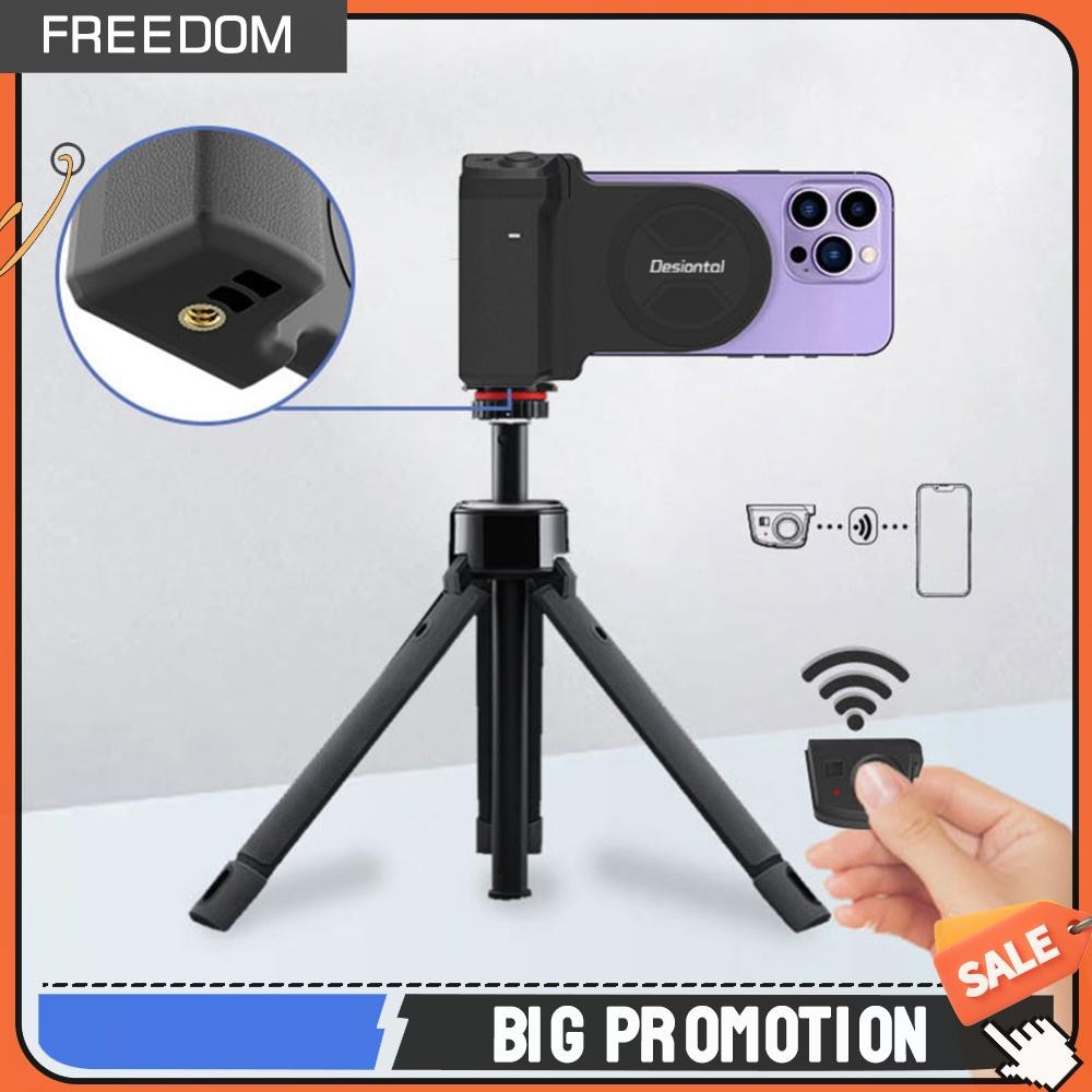 Magnetic Selfie Phone ขาตั้งกล้อง Mount บลูทูธสมาร์ทโฟน Handle Grip