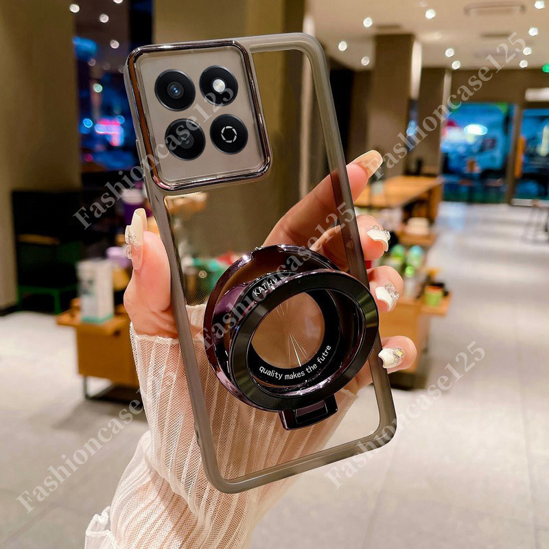 Honor 200 สมาร์ท 5G สําหรับ Honor X7c Honor200 สมาร์ท 200Smart 4G 5G ปลอกโทรศัพท์ฝาหลัง Soft TPU ชุบโปร่งใสกันกระแทกกล้องกันชนป้องกันแหวนผู้ถือ