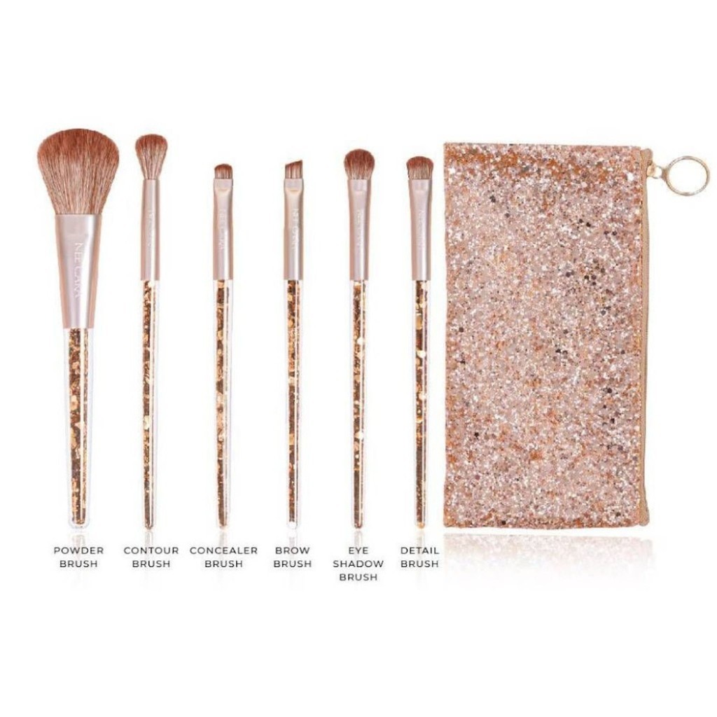 ของแท้·ส่งด่วน·ถูก Nee Cara 6 pcs Brush Set With Bag #N357 นีคาร่า เซ็ตแปรงแต่งหน้า 6 ชิ้น พร้อมกระเป๋า x 1 ชิ้นdayse