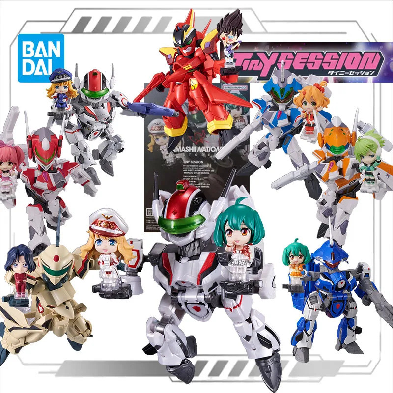 Original Bandai Series Tiny Session Super DIMENSION Fortress Macross VF-19อะนิเมะ Action FIGURE ของเ