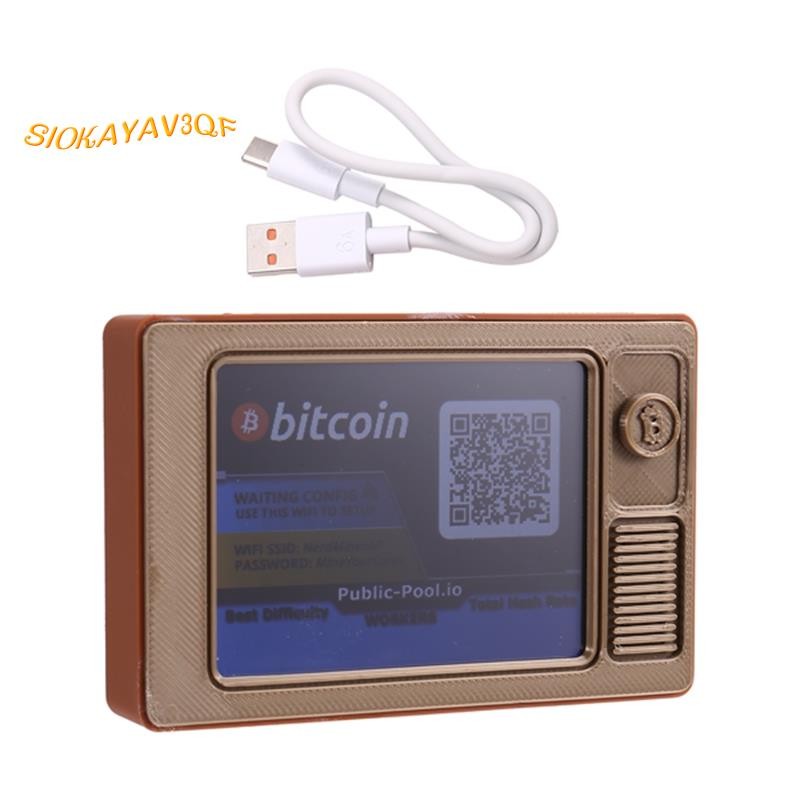 Nerdminer V2 Miner พร้อมจอแสดงผล LCD 76KH/S Hash Rate BTC Lottery Miner Bitcoin Solo Miner Nerd Mine