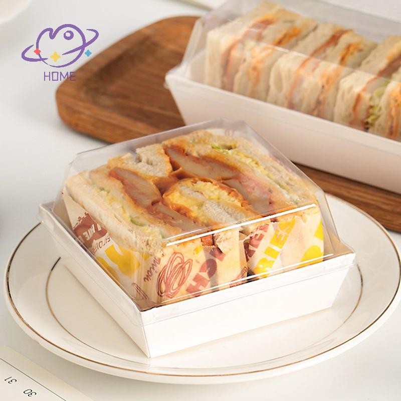 [อาจโฮม] 10ชิ้นเค้กขนมโดนัทตกแต่งกล่องกระดาษคราฟท์คุกกี้เบเกอรี่อาหารแซนวิชกล่องบรรจุงานแต่งงานอุปกรณ์งานเลี้ยงวันเกิด {ไทย} - รูปที่ 2