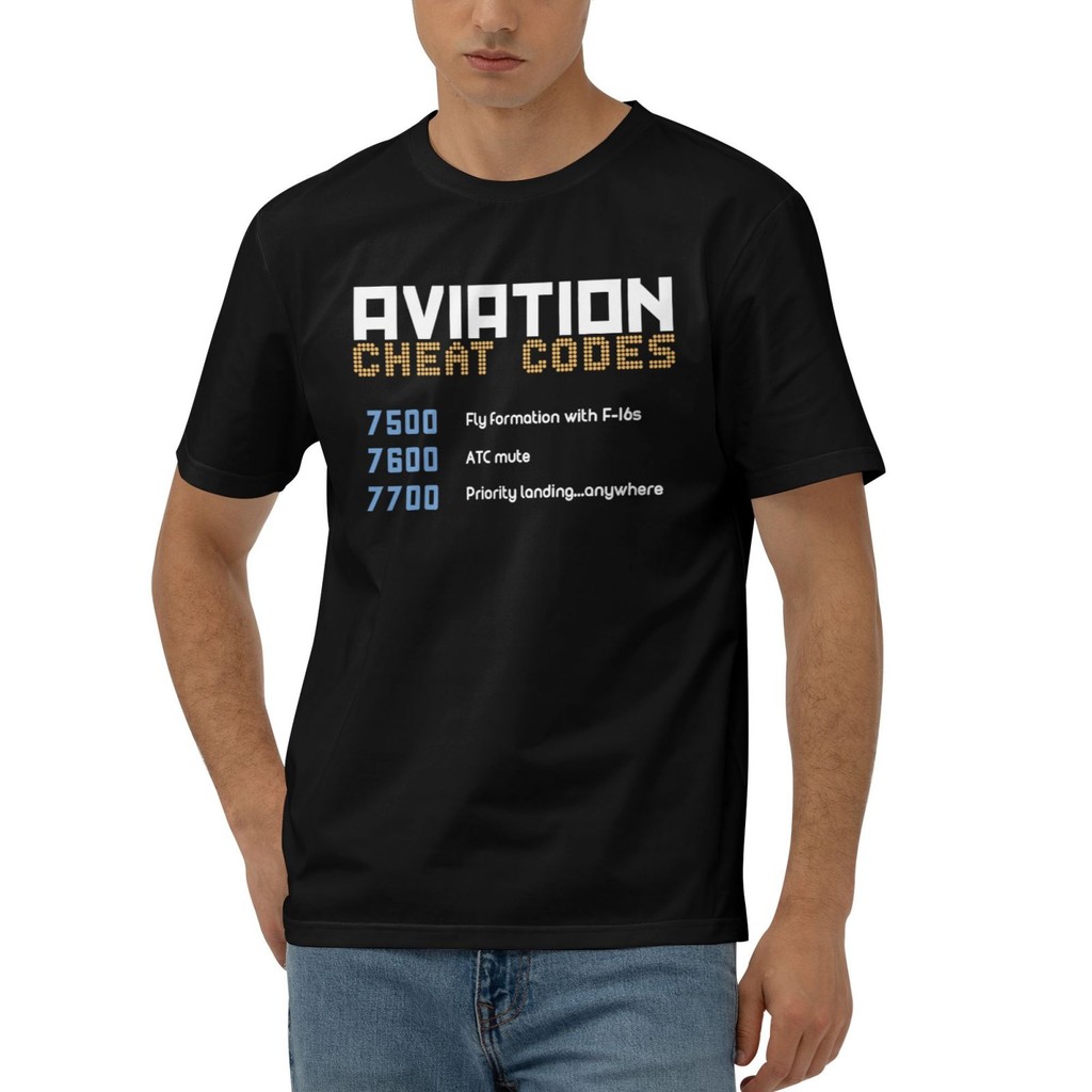 Aviation Cheat Codes Aviation Pilot Tshirt Mens Wear