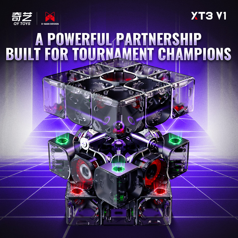 Qiyi XT3 V1 3x3 Magnetic Cube Professional XT3 V1 Pioneer UV MagLev Ball Core UV ปริศนาของเล่น