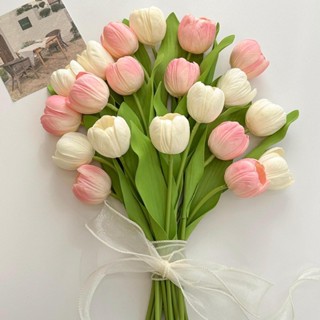 อิน สไตล์ประดิษฐ์ ปู่ ทิวลิปดอกไม้ช่อดอกไม้สําหรับเจ้าสาวหน้…