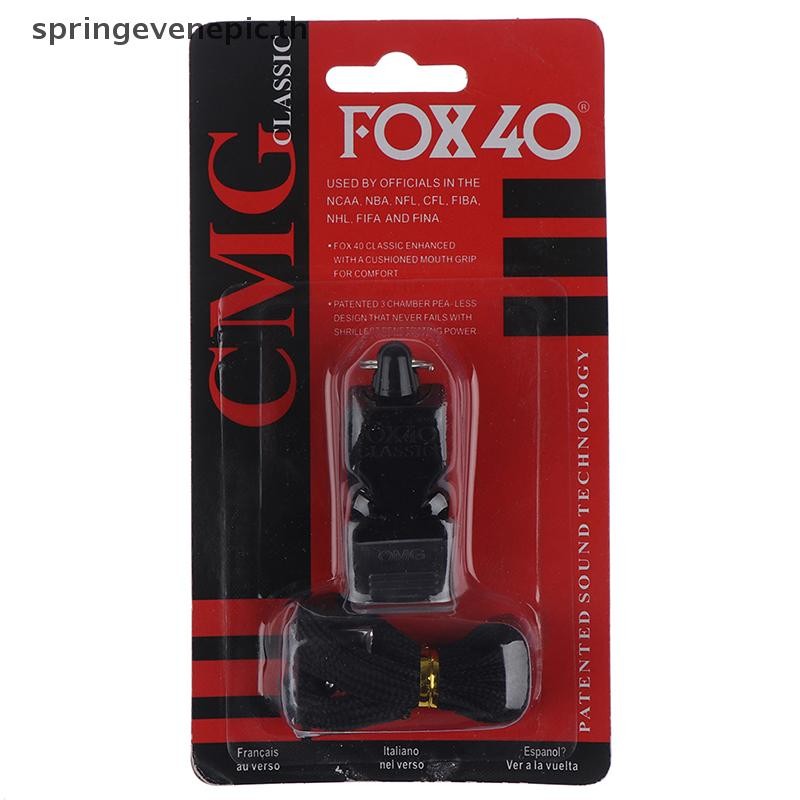 นกหวีด Springevenepic พร้อมเชือกเส้นเล็ก Fox 40 ฟุตบอลฟุตบอลบาสเกตบอลฮอกกี้เบสบอลใหม่