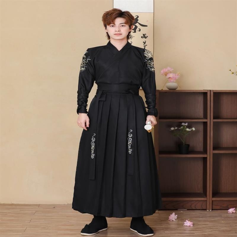 [คลังสินค้าพร้อม] ผู้ชายและผู้หญิง Hanfu อัศวินนักวิชาการ ชุดเสื้อผ้าสำหรับการแสดงละครย้อนยุค D - รูปที่ 6