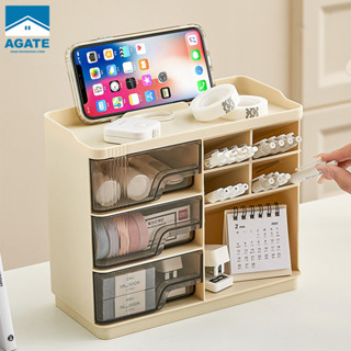 ลิ้นชักตั้งโต๊ะ พร้อมที่วางโทรศัพท์มือถือ กล่องเก็บของ ลิ้นช…