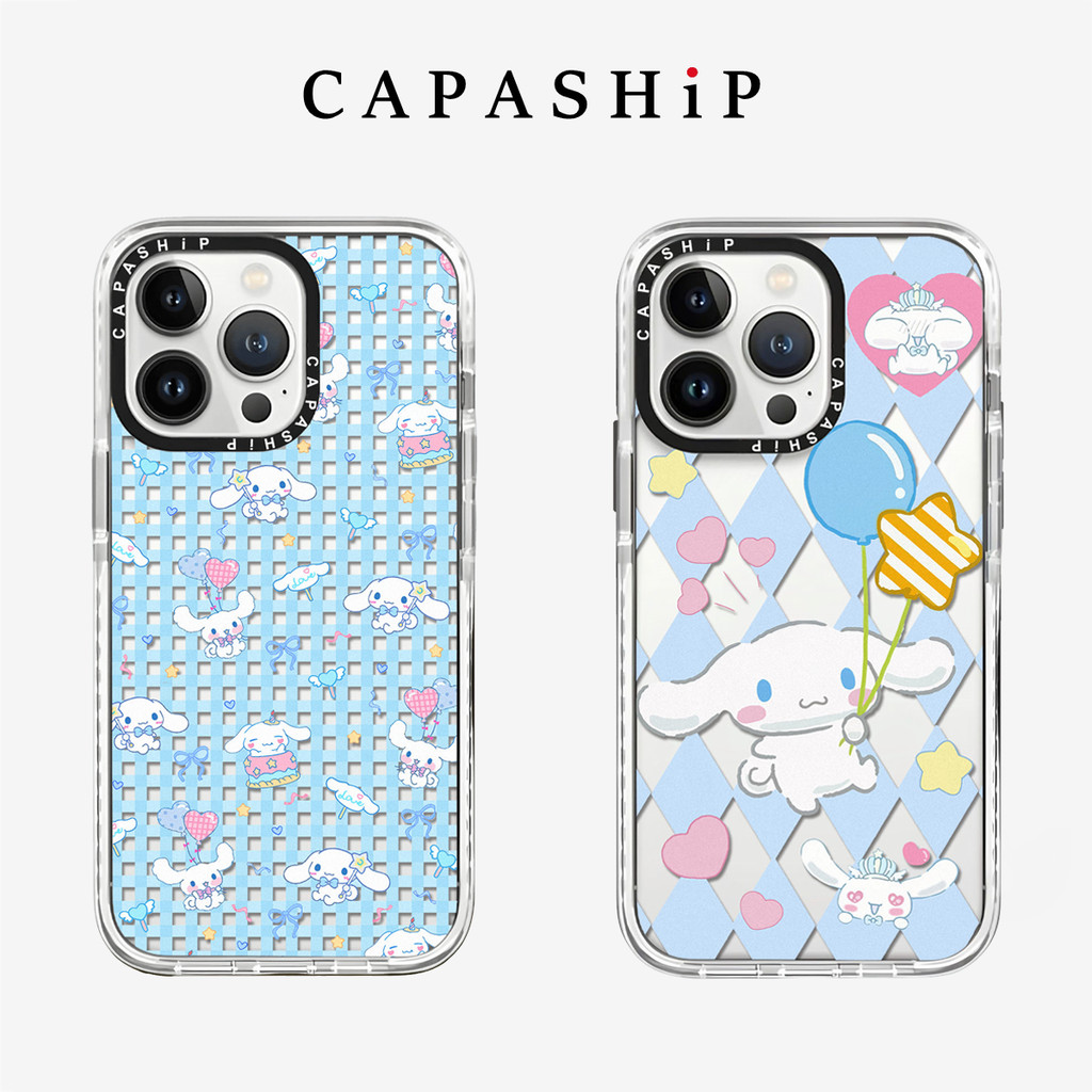 บอลลูนน่ารัก Cinnamoroll Anti fall Soft เคสโทรศัพท์สําหรับ iPhone 16 Pro Max 16 Pro 15ProMAX 16 15 14 13 12 11 Pro Max XR IX กรณีคลุมทั้งหมดปลอกกันกระแทกป้องกันปกอ่อน