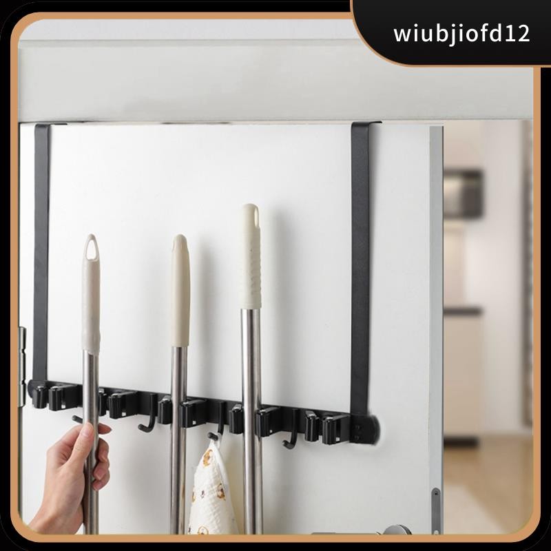 ใหม่สต็อกBroom Holder Door Mount, Over The Door Broom And Mop Holder With 2 Over Door Hooks,Broom Ha