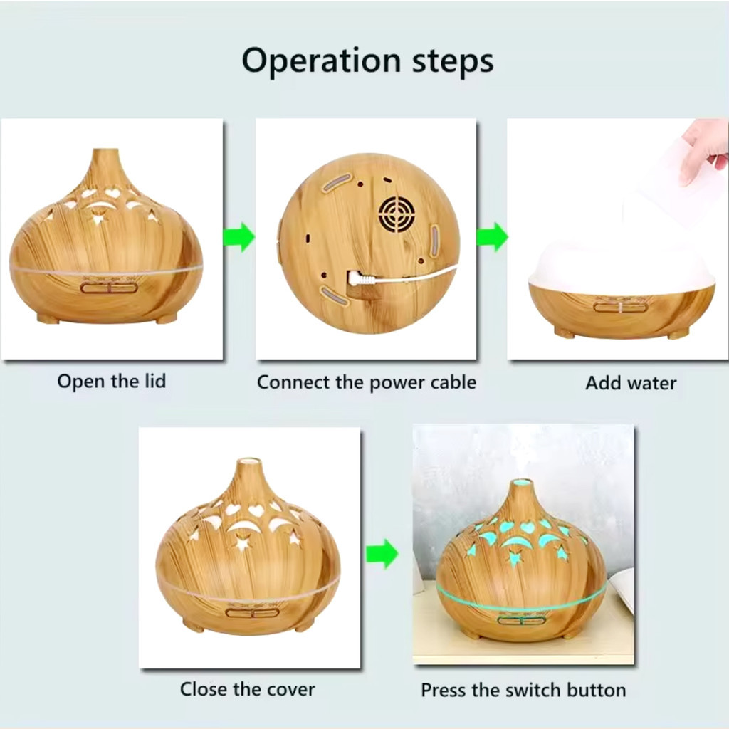 Aroma Humidifierเครื่องพ่นไอน้ำอโรม่าลายพระจันทร์ดวงดาว รูปที่ 7