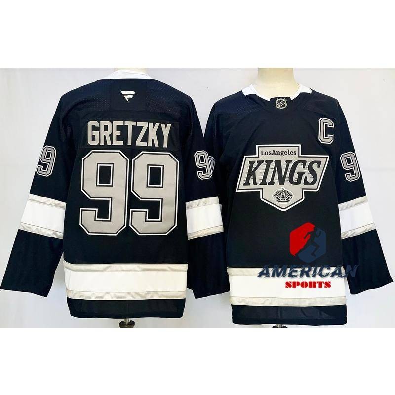 ผู้ชาย 2024-25 NHL Wayne Grtzky Los Angeles Kings Kevin Fiala Black Home Hockey Jersey