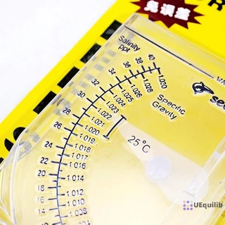 Uequilib ความแม่นยําสูงน้ําทะเล Hydrometer ปลาอัตโนมัติ Hydrometer โปร่งใสเครื่องวัดความเค็มใหม่