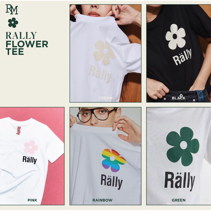 ✅พร้อมส่ง ทุกสี ทุกไซส์✅ Rally Movement T-Shirt : Flower Tee Size S-5XL