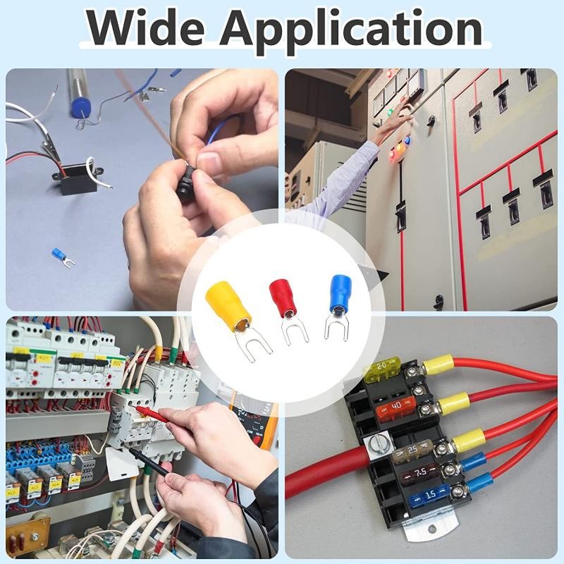 Urlwall 50 ชิ้นชุด Crimp Terminal Pin/แหวน/Barb Connector รูปที่ 7