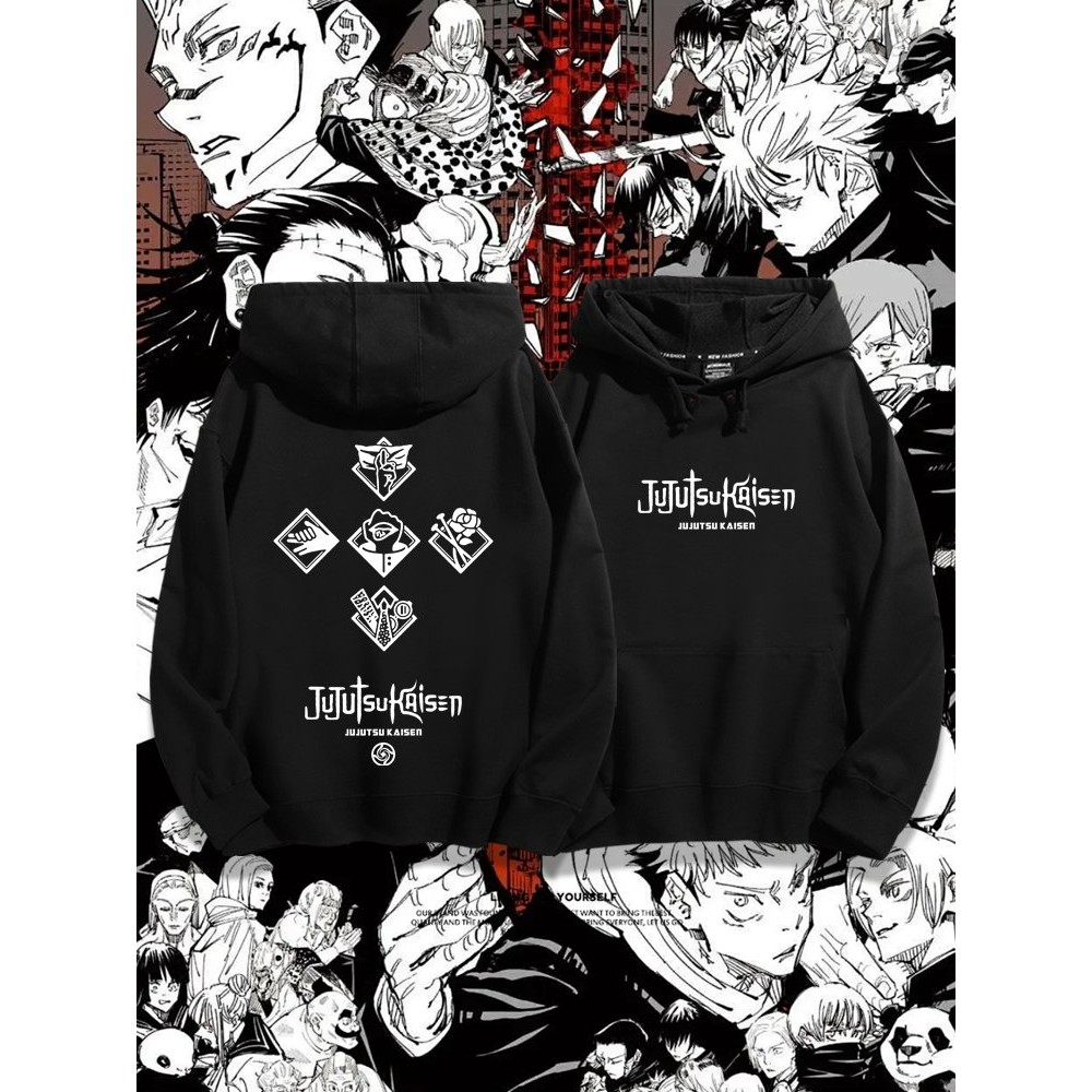 Jujutsu Kaisen Gojō Satoru Hisuhito Fushiguro Megumi Wild Rose เสื้อฮู้ด