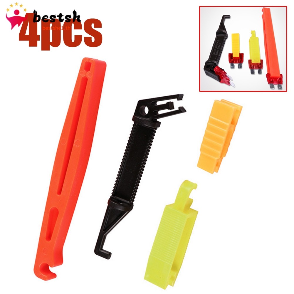 จัดส่งที่รวดเร็ว 4 PC รถยนต์ฟิวส์ Puller ฟิวส์คลิปเครื่องมือ Extractor Removal สําหรับผู้ถือฟิวส์รถยนต์