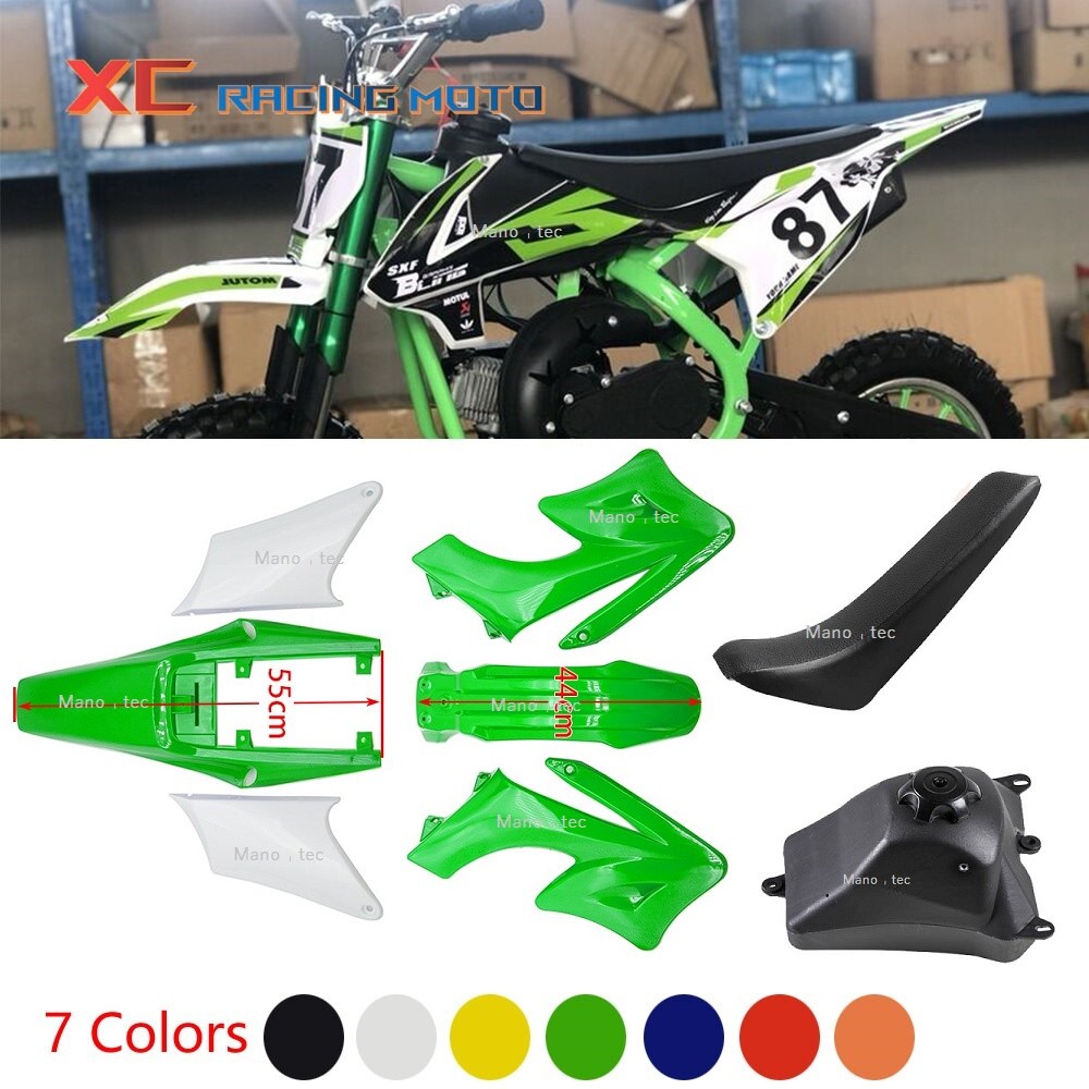 ชุดสีรถวิบาก แฟริ่งวิบาก สีเขียว( ได้ครบได้เบาะ+ได้ถัง+ได้ชุดสี) Crf 95-110 cc KLX 110 KSR KLX110 KX