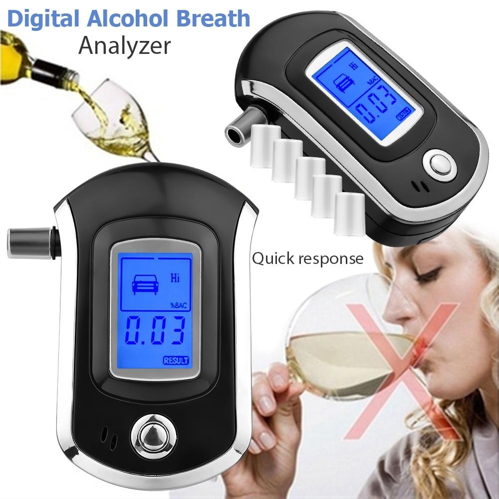 เครื่องเป่าแอลกอฮอล์ เครื่องวัดปริมาณแอลกอฮอล์ AT6000/AT68S Alcohol Breath Tester Breathalyzer Analy