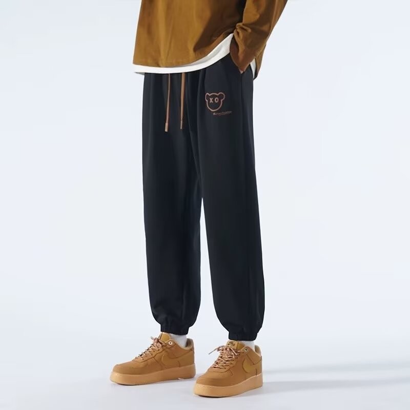 M-8xl เกาหลี Simple สีเทา Jogger กางเกงผู้ชาย Plus ขนาดกางเกงขายาวลําลองหลวม Sweatpants