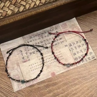 ย้อนยุค ใหม่จีนมือทอสร้อยข้อมือสันติภาพหัวเข็มขัดสร้อยข้อมือ…