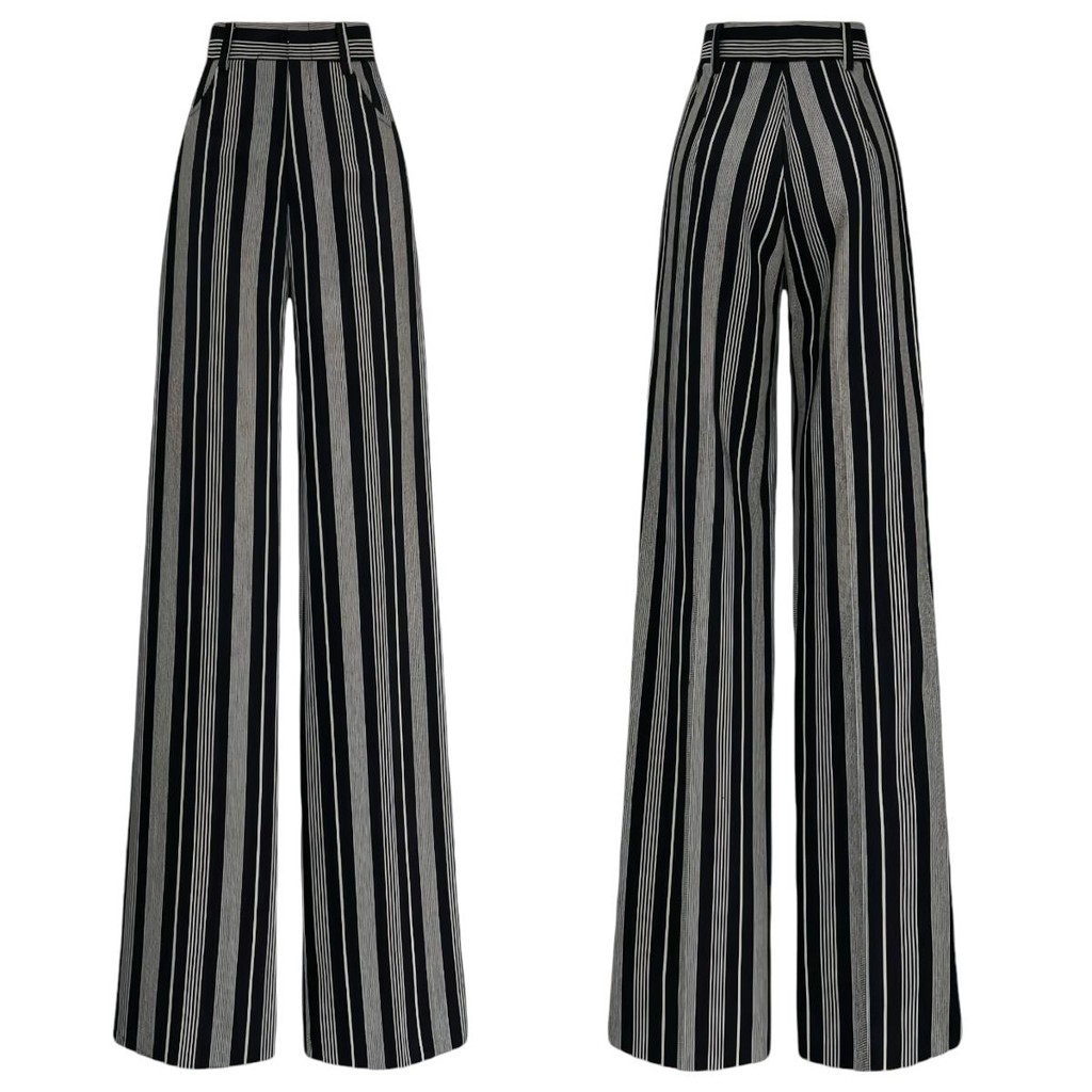 กางเกงยีนส์ขายาว เอวสูง ทรงกระบอก ลายริ้ว ผู้หญิง สไตล์เกาหลี ไม่หดตัว สีสวย รุ่น IR085 - รูปที่ 3