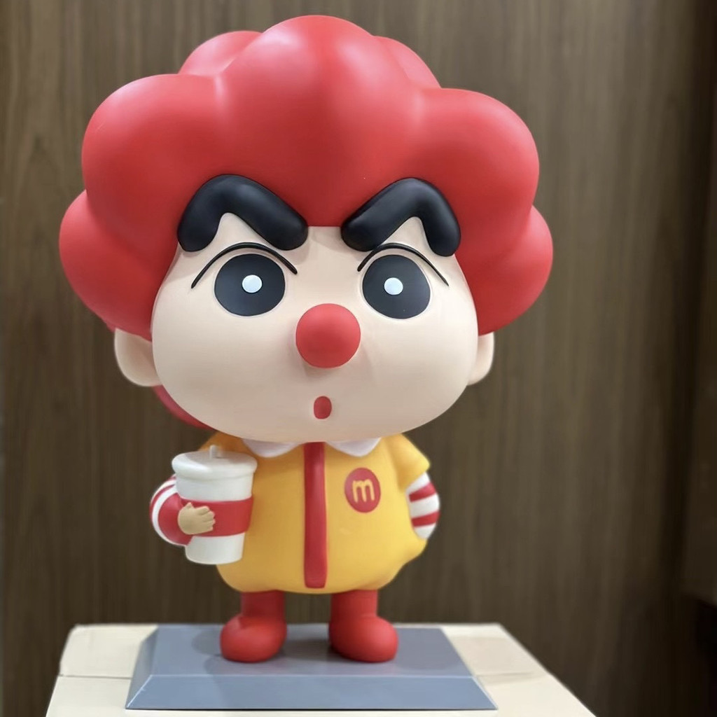 Panda Shin-Chan McDonalds French Fries Shin-Chan ของขวัญน่ารักอะนิเมะอุปกรณ์ต่อพ่วงเดสก์ท็อปห้องนั่งเล่นตกแต่ง