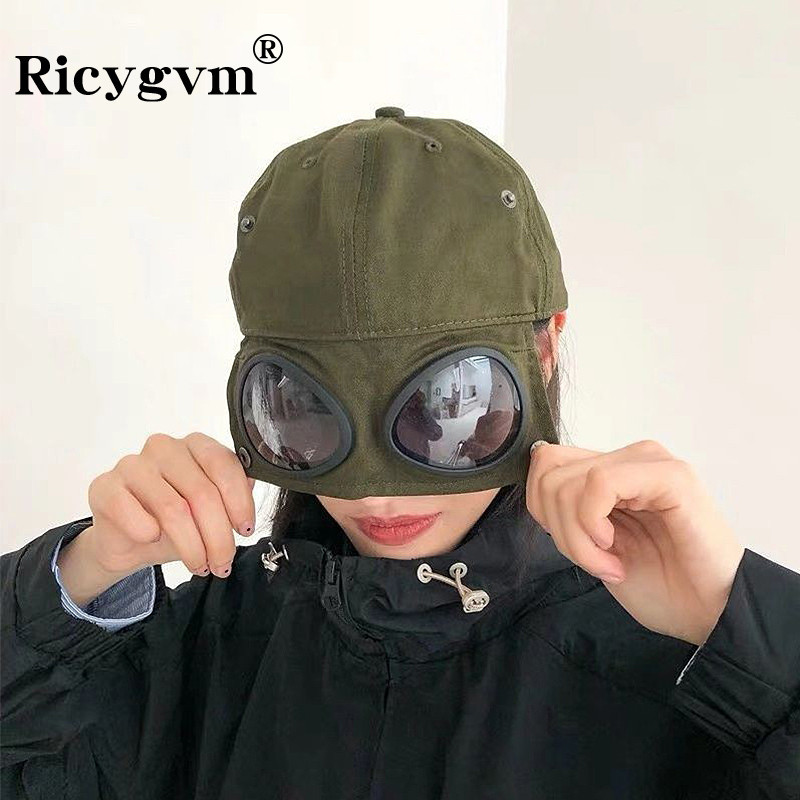 YHip Hop Aviator Hat With Sunglasses For Men Women Fashion Glasses Bonnet Summer Outdoor Sun Visors 
