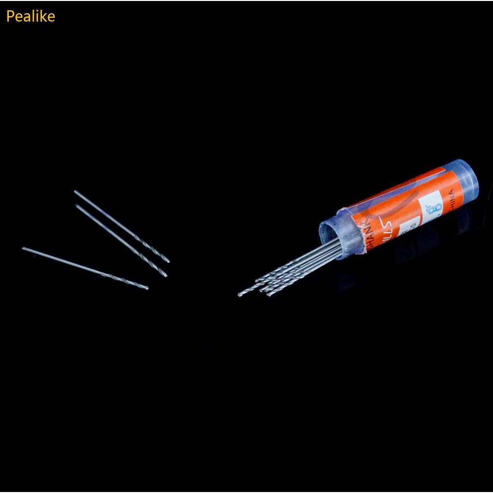 Pealike มัลติฟังก์ชั่น 10 ชิ้น Tiny Micro HSS 0 8 มม.ก้านตรง Twist เจาะบิต