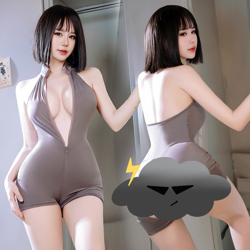 ชุดเซ็กซี่ ชุดรัดรูป ซิป 2 ด้าน เว้าอก เปิดเป้า เปิดหลัง ชุดนอนเซ็กซี่