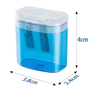 กบเหลาดินสอสี่สีคู่หลุมพลาสติกคู่มือกบเหลาดินสออุปกรณ์การเรียน