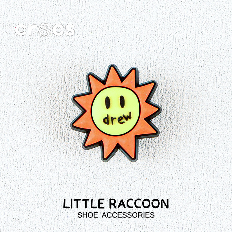 Crocs Jibbitz Drewhouse หัวเข็มขัดรองเท้าการ์ตูนรูสายรุ้งอุปกรณ์เสริมรองเท้า charm crocs หมีเกาหลีดอกไม้รองเท้า