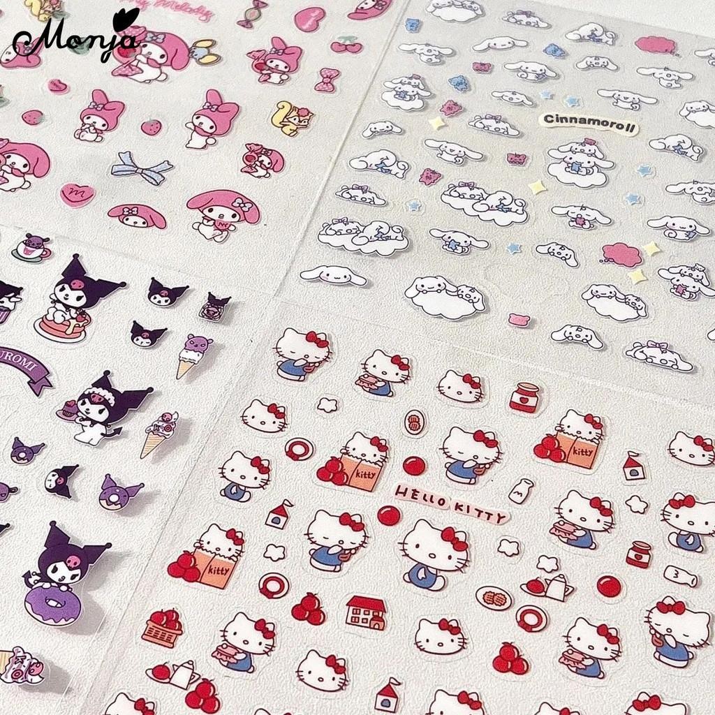 สติ๊กเกอร์ติดเล็บการ์ตูนSanrio Kuromi Melody Kitty Cinnamon Dogตกแต่งเล็บอุปกรณ์เสริมเครื่องมือ