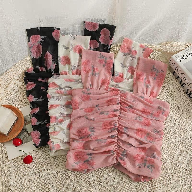 GirlyBra สายเดี่ยว คล้องไหล่ ปาดไหล่ น่ารัก ลายดอกไม้ อก32-38นิ้ว มีสีดำ ขาว ชมพู ใส่สบาย ระบายอากาศ เสื้อผู้หญิง