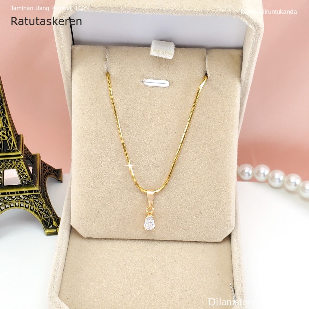 MATA สร้อยคอไทเทเนียม TS1124 ชุดจี้ตาเดียว RI9-501 Oval Mini Beautiful Cool